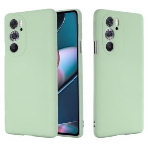 For Motorola Edge 30 Pro / Edge+ 2022 Pure Color Liquid Silicone Shockproof Phone Case(Green) (OEM)