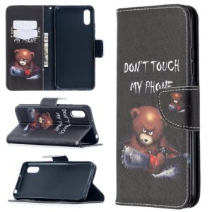 For Xiaomi Redmi 9A Colored Drawing Pattern Horizontal Flip Leather Case with Holder & Card Slots & Wallet(Bear) (OEM)