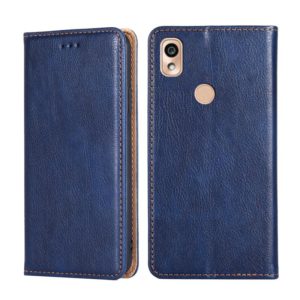 For Kyocera KY-51B Pure Color Magnetic Leather Phone Case(Blue) (OEM)