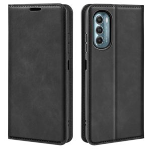 For Motorola Moto G 5G 2022 Retro-skin Magnetic Suction Leather Phone Case(Black) (OEM)