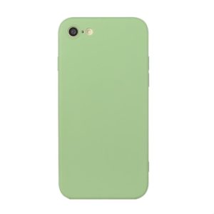 For iPhone SE 2022 / SE 2020 / 8 / 7 Straight Edge Solid Color TPU Shockproof Case(Matcha Green) (OEM)