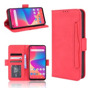 For BLU G91 Skin Feel Calf Pattern Horizontal Flip Leather Case with Holder & Card Slots & Photo Frame(Red) (OEM)