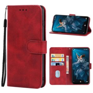 Leather Phone Case For Oukitel C17 / C17 Pro(Red) (OEM)