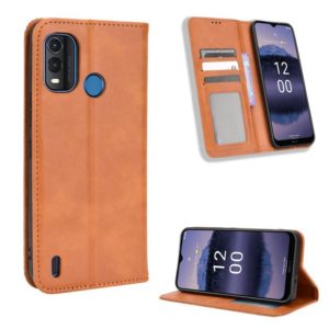For Nokia G11 Plus Magnetic Buckle Retro Texture Leather Phone Case(Brown) (OEM)