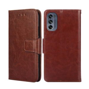 For Motorola Moto G62 5G Crystal Texture Leather Phone Case(Brown) (OEM)