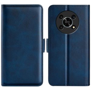 For Honor X30 / Magic 4 Lite Dual-side Magnetic Buckle Horizontal Flip Leather Phone Case(Dark Blue) (OEM)
