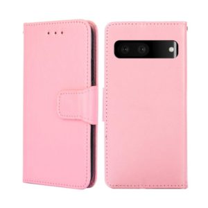 For Google Pixel 7 5G Crystal Texture Leather Phone Case(Pink) (OEM)