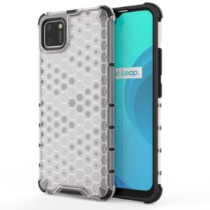 For OPPO Realme C15 Shockproof Honeycomb PC + TPU Case(White) (OEM)