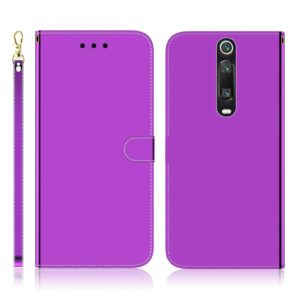 For Xiaomi Redmi K20 / K20 Pro / Mi 9T / Mi 9T Pro Imitated Mirror Surface Horizontal Flip Leather Case with Holder & Card Slots & Wallet & Lanyard(Purple) (OEM)