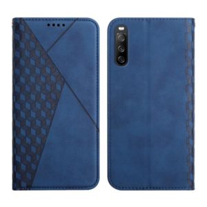 For Sony Xperia 10 III Diamond Splicing Skin Feel Magnetic Leather Phone Case(Blue) (OEM)