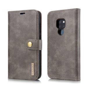 DG.MING Crazy Horse Texture Flip Detachable Magnetic Leather Case for Huawei Mate 20, with Holder & Card Slots & Wallet (Grey) (DG.MING) (OEM)