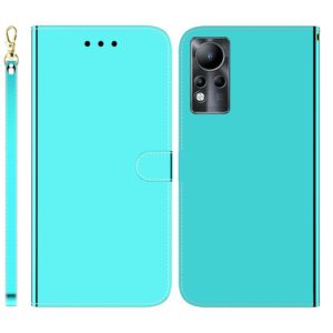 For Infinix Note 11 Imitated Mirror Surface Horizontal Flip Leather Phone Case(Mint Green) (OEM)