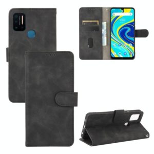 For UMIDIGI A7 Pro Solid Color Skin Feel Magnetic Buckle Horizontal Flip Calf Texture PU Leather Case with Holder & Card Slots & Wallet(Black) (OEM)