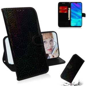 For Huawei P Smart 2019 Solid Color Colorful Magnetic Buckle Horizontal Flip PU Leather Case with Holder & Card Slots & Wallet & Lanyard(Black) (OEM)