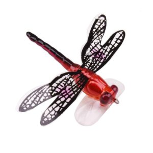 QT01 7cm / 6g Flying Fishing Bait Long Hook Bionic Dragonfly Bait(E (Red)) (OEM)