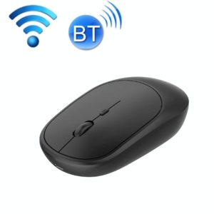 M030 4 Keys 1600DPI Laptop Office Mute Mouse, Style: Double Mode (Black) (OEM)