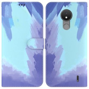 For Nokia C21 Watercolor Pattern Horizontal Flip Leather Phone Case(Winter Snow) (OEM)