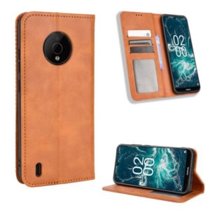 For Nokia C200 Magnetic Buckle Retro Texture Leather Phone Case(Brown) (OEM)