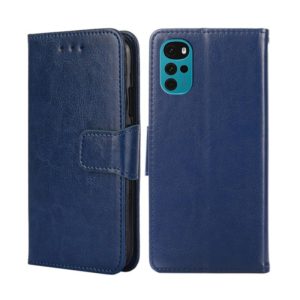 For Motorola Moto G22 Crystal Texture Leather Phone Case(Blue) (OEM)
