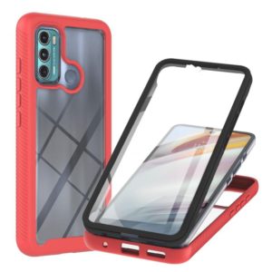 For Motorola Moto G60 Starry Sky Solid Color Series Shockproof PC + TPU Protective Case with PET Film(Red) (OEM)