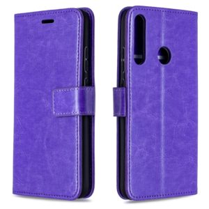 For Huawei P40 Lite E Crazy Horse Texture Horizontal Flip Leather Case with Holder & Card Slots & Wallet & Photo Frame(Purple) (OEM)
