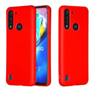 For Motorola Moto G8 Power Pure Color Liquid Silicone Shockproof Full Coverage Protective Case(Red) (OEM)