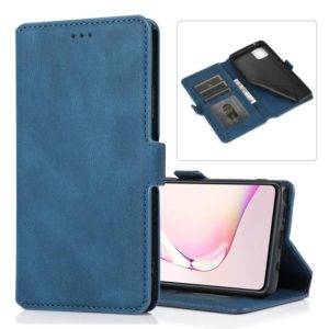 For Samsung Galaxy Note 10 Lite Retro Magnetic Closing Clasp Horizontal Flip Leather Case with Holder & Card Slots & Photo Frame & Wallet(Navy Blue) (OEM)