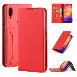 For Xiaomi Redmi Note 7 / 7 Pro / 7S Strong Magnetism Shockproof Horizontal Flip Liquid Feel Leather Case with Holder & Card Slots & Wallet(Red) (OEM)
