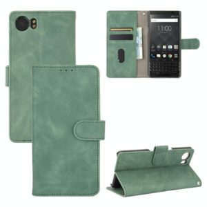 For BlackBerry Keyone Solid Color Skin Feel Magnetic Buckle Horizontal Flip Calf Texture PU Leather Case with Holder & Card Slots & Wallet(Green) (OEM)