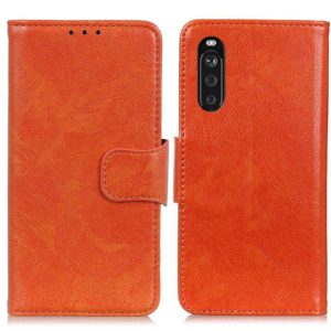 For Sony Xperia 10 III Nappa Texture Horizontal Flip Leather Case with Holder & Card Slots & Wallet(Orange) (OEM)