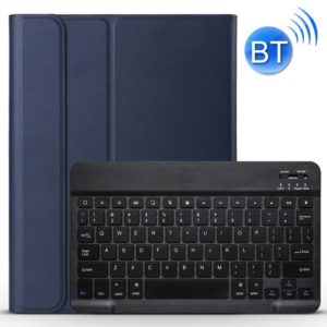 Detachable Bluetooth Keyboard + Brushed Texture Horizontal Flip Leather Tablet Case with Holder for iPad Pro 11 inch (2018)(Dark Blue) (OEM)
