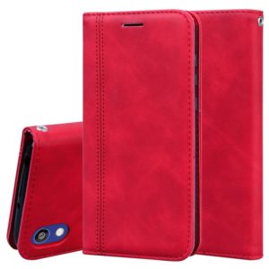 For Huawei Y5 (2019) / Honor 8S Frosted Business Magnetic Horizontal Flip PU Leather Case with Holder & Card Slot & Lanyard(Red) (OEM)