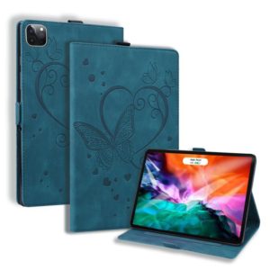 For iPad Pro 11 2022 / 2021 / 2018 / Air 2020 10.9 Love Butterfly Pattern Horizontal Flip Leather Tablet Case with Holder & Sleep / Wake-up Function(Blue) (OEM)