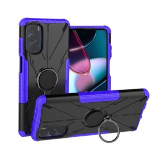For Motorola Moto G Stylus 2022 Armor Bear Shockproof PC + TPU Phone Case with Ring(Purple) (OEM)