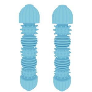 Pet Caterpillar Shape Toy Dog Interactive Chewing Teeth Wear-Resistant Stick(Light Blue) (OEM)