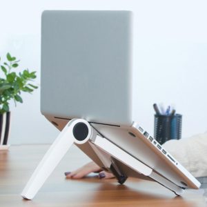 UP-1S Foldable Laptop Stand Mobile Phone Tablet Desktop Stand(White) (OEM)