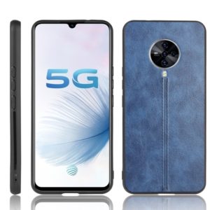 For Vivo S6 Shockproof Sewing Cow Pattern Skin PC + PU + TPU Case(Blue) (OEM)