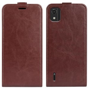 For Nokia C2 2nd Edition R64 Texture Vertical Flip Leather Phone Case(Brown) (OEM)