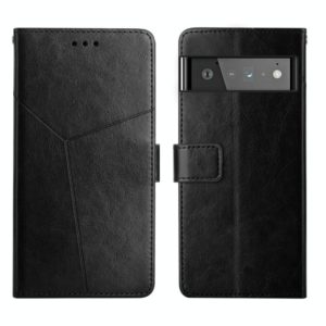 For Google Pixel 6 Y Stitching Horizontal Flip Leather Phone Case(Black) (OEM)
