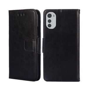 For Motorola Moto E32 4G Crystal Texture Leather Phone Case(Black) (OEM)