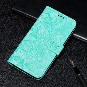 For Xiaomi Mi 11 Ultra Lace Flower Embossing Pattern Horizontal Flip Leather Case with Holder & Card Slots & Wallet & Photo Frame(Green) (OEM)