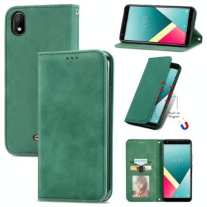 For Wiko Y61 Retro Skin Feel Business Magnetic Horizontal Flip Leather Case with Holder & Card Slots & Wallet & Photo Frame(Green) (OEM)
