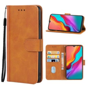 Leather Phone Case For Infinix Hot 8(Brown) (OEM)