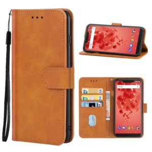 Leather Phone Case For Wiko View 2 Plus(Brown) (OEM)