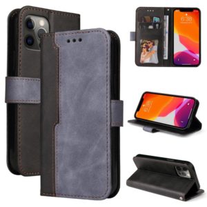For iPhone 12 mini Business Stitching-Color Horizontal Flip PU Leather Case with Holder & Card Slots & Photo Frame (Gray) (OEM)