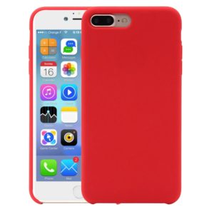 Pure Color Liquid Silicone Case for iPhone 8 Plus & 7 Plus(Red) (OEM)