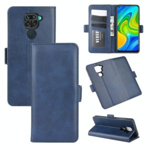 For Xiaomi Redmi Note 9/10X 4G Dual-side Magnetic Buckle Horizontal Flip Leather Case with Holder & Card Slots & Wallet(Dark Blue) (OEM)