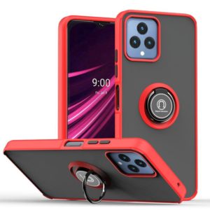 For T-Mobile REVVL 6 5G Q Shadow 1 Series TPU + PC Phone Case with Ring(Red) (OEM)