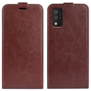 For TCL 30T R64 Texture Single Vertical Flip Leather Phone Case(Brown) (OEM)