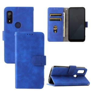 For Fujitsu Arrows WE Solid Color Skin Feel Magnetic Buckle Horizontal Flip Calf Texture PU Leather Case with Holder & Card Slots & Wallet(Blue) (OEM)